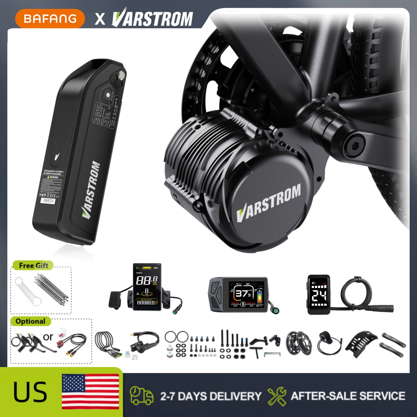 Электродвигатель Tongsheng TSD – обзор и цена Side Hung Mid Drive Motor Kit